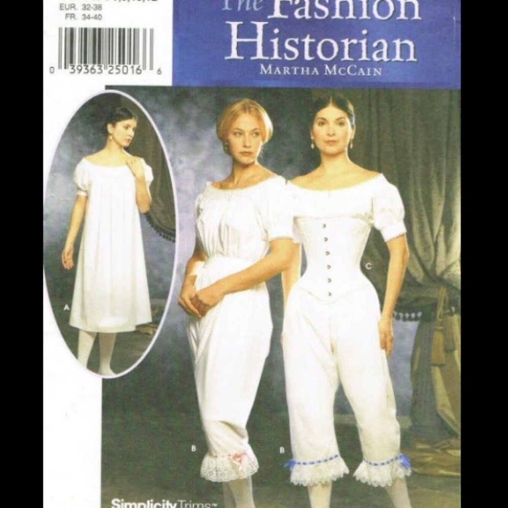 Simplicity 9769 Historical Undergarments Misses 6-12